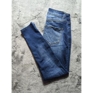KanCan Curvy Button Fly Skinny Ankle Jeans Women's Size 24 Dark Wash